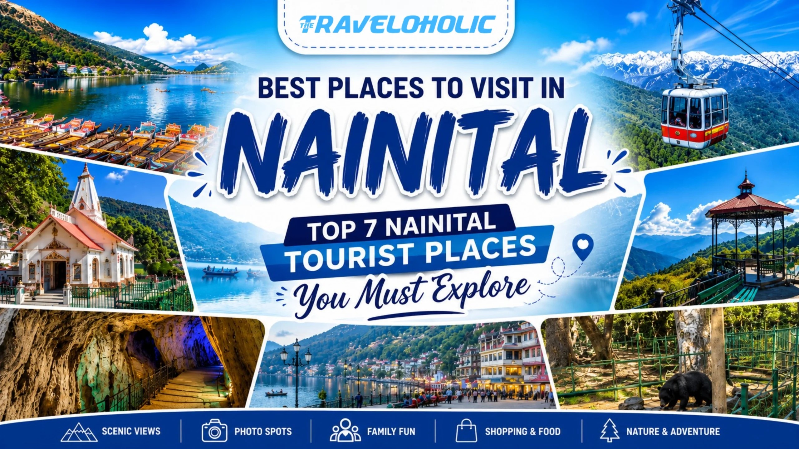 Best Places to Visit in Nainital featuring the top tourist attractions and sightseeing places in Uttarakhand.