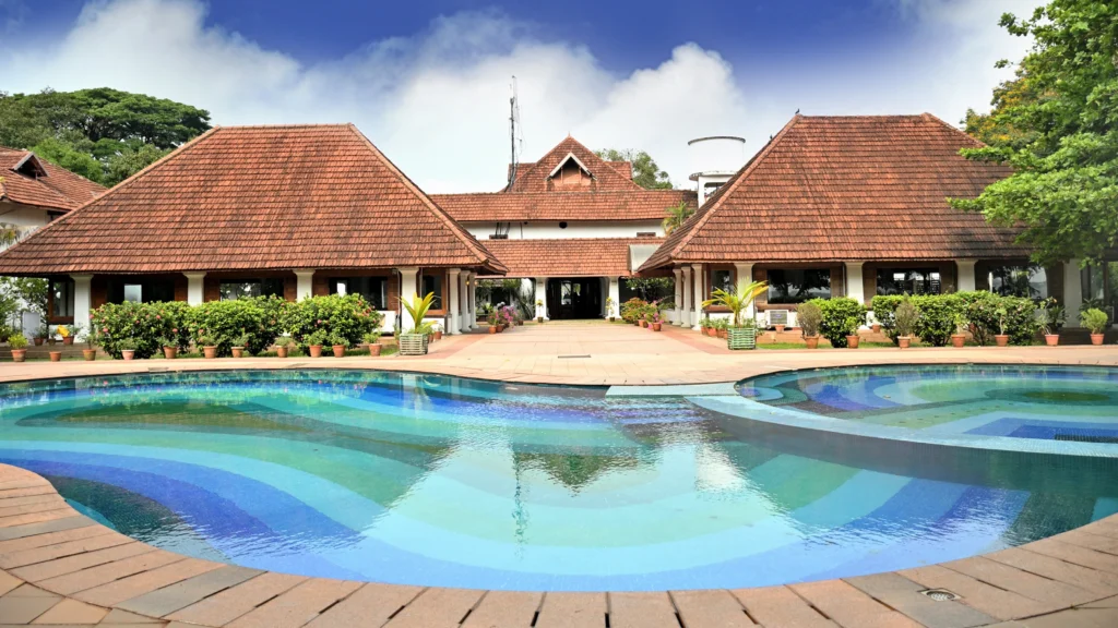 Bolgatty Palace heritage property with waterfront gardens in Kochi, Kerala