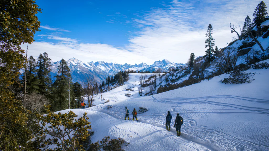 Snow View Point in Nainital overlooking the Himalayan mountain ranges.