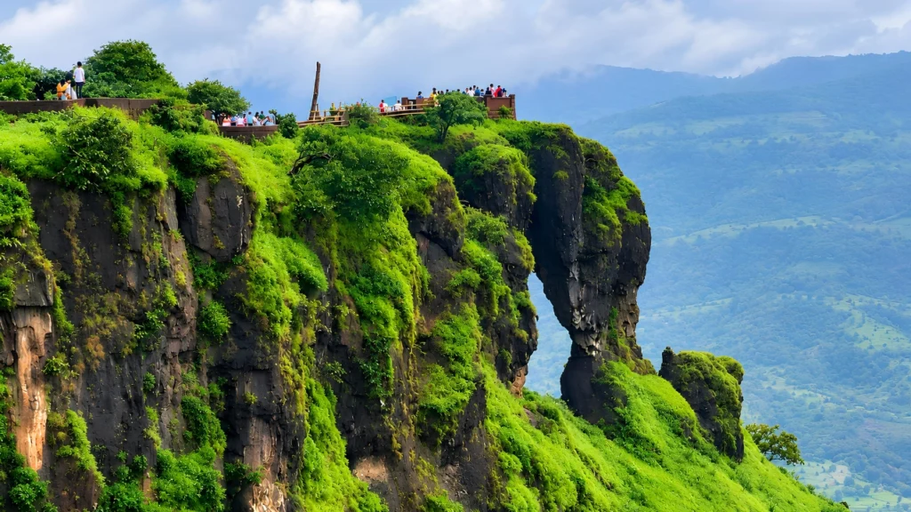 Elephant's Head Point overlooking the Western Ghats in Mahabaleshwar Maharashtra