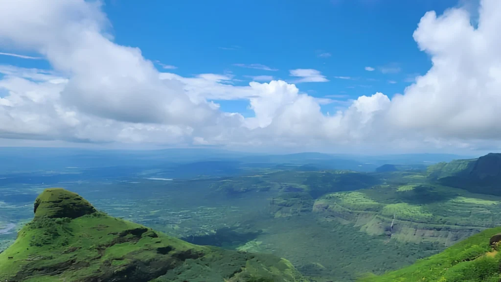 Lush green Western Ghats landscape in Lonavala Maharashtra